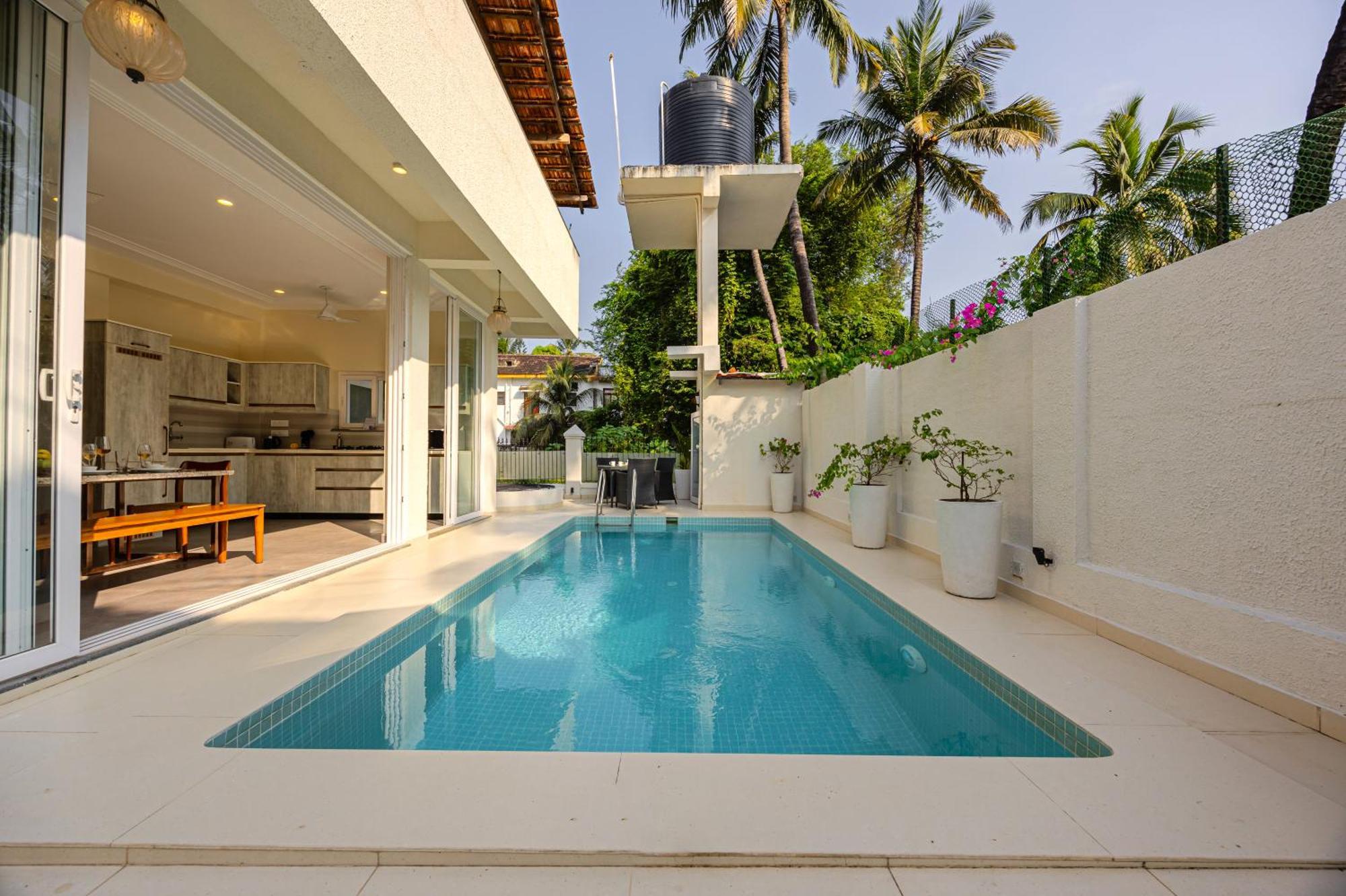 Elivaas 4 Bhk Villa Near Beach With Private Pool & Bar - Casa Boa Vida Candolim Exteriér fotografie