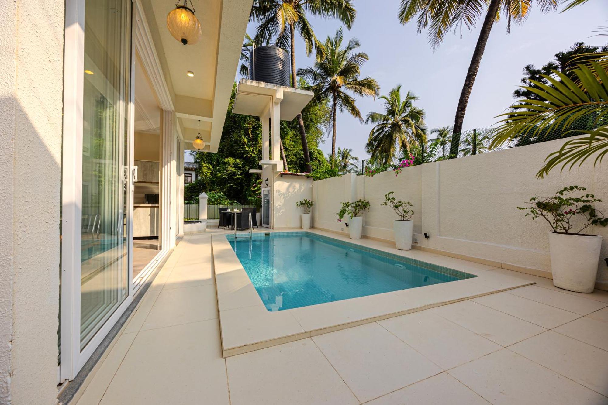 Elivaas 4 Bhk Villa Near Beach With Private Pool & Bar - Casa Boa Vida Candolim Exteriér fotografie