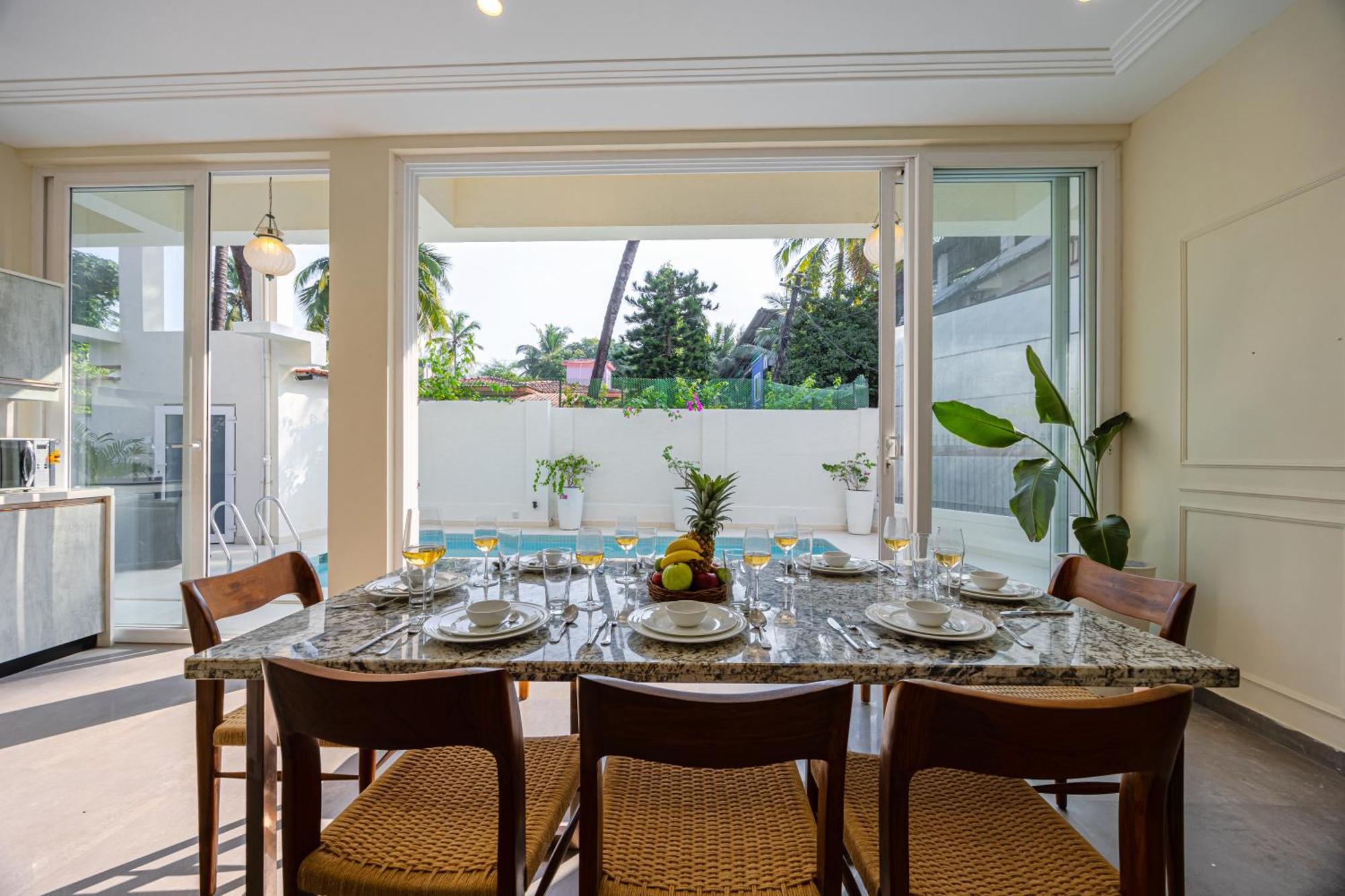 Elivaas 4 Bhk Villa Near Beach With Private Pool & Bar - Casa Boa Vida Candolim Exteriér fotografie