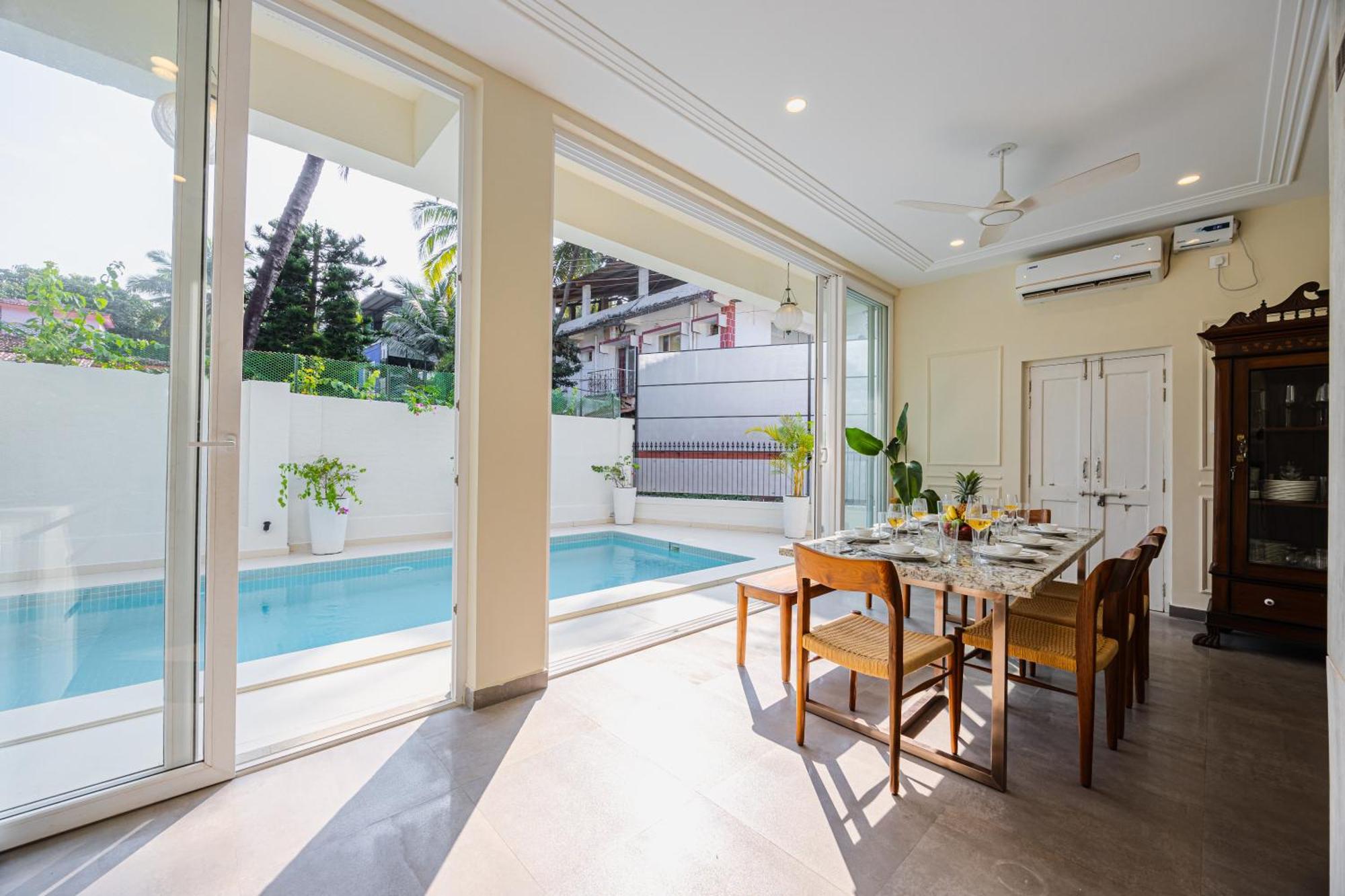 Elivaas 4 Bhk Villa Near Beach With Private Pool & Bar - Casa Boa Vida Candolim Exteriér fotografie