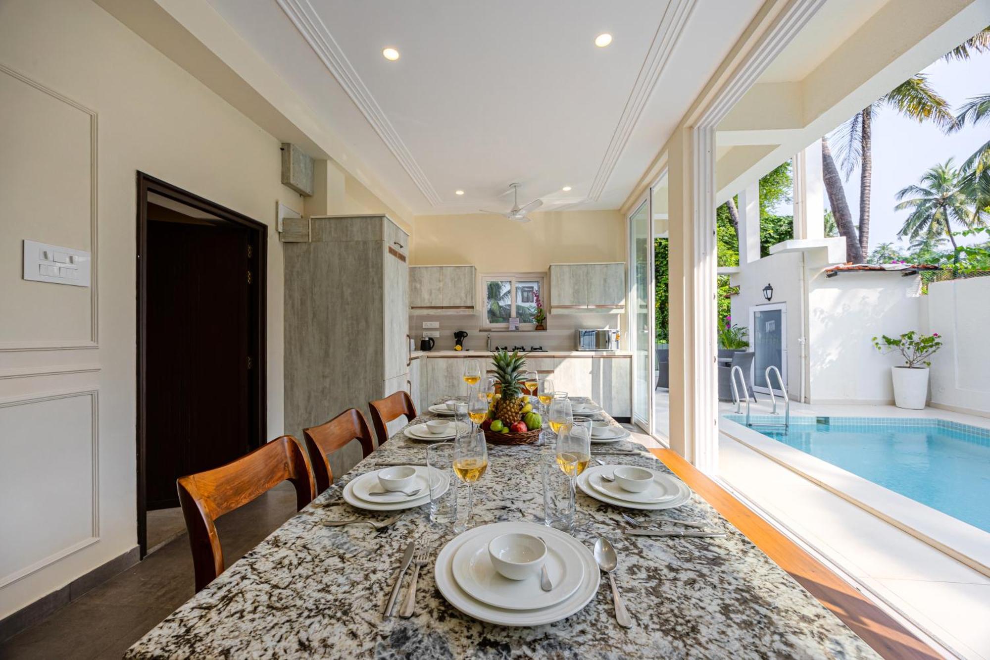 Elivaas 4 Bhk Villa Near Beach With Private Pool & Bar - Casa Boa Vida Candolim Exteriér fotografie