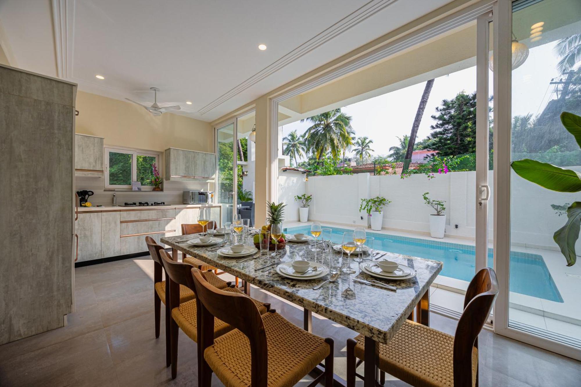 Elivaas 4 Bhk Villa Near Beach With Private Pool & Bar - Casa Boa Vida Candolim Exteriér fotografie